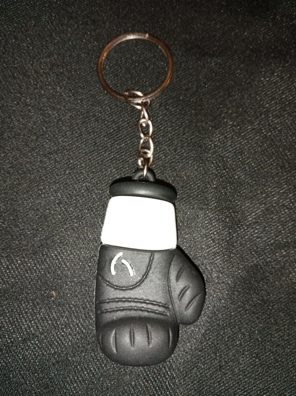 Everlast Black and White Mini Boxing Glove Keychain Phone Charm